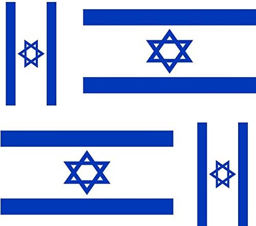 4 x bilklistermärken motorcykel resväska bärbar dator israelien israel flagga