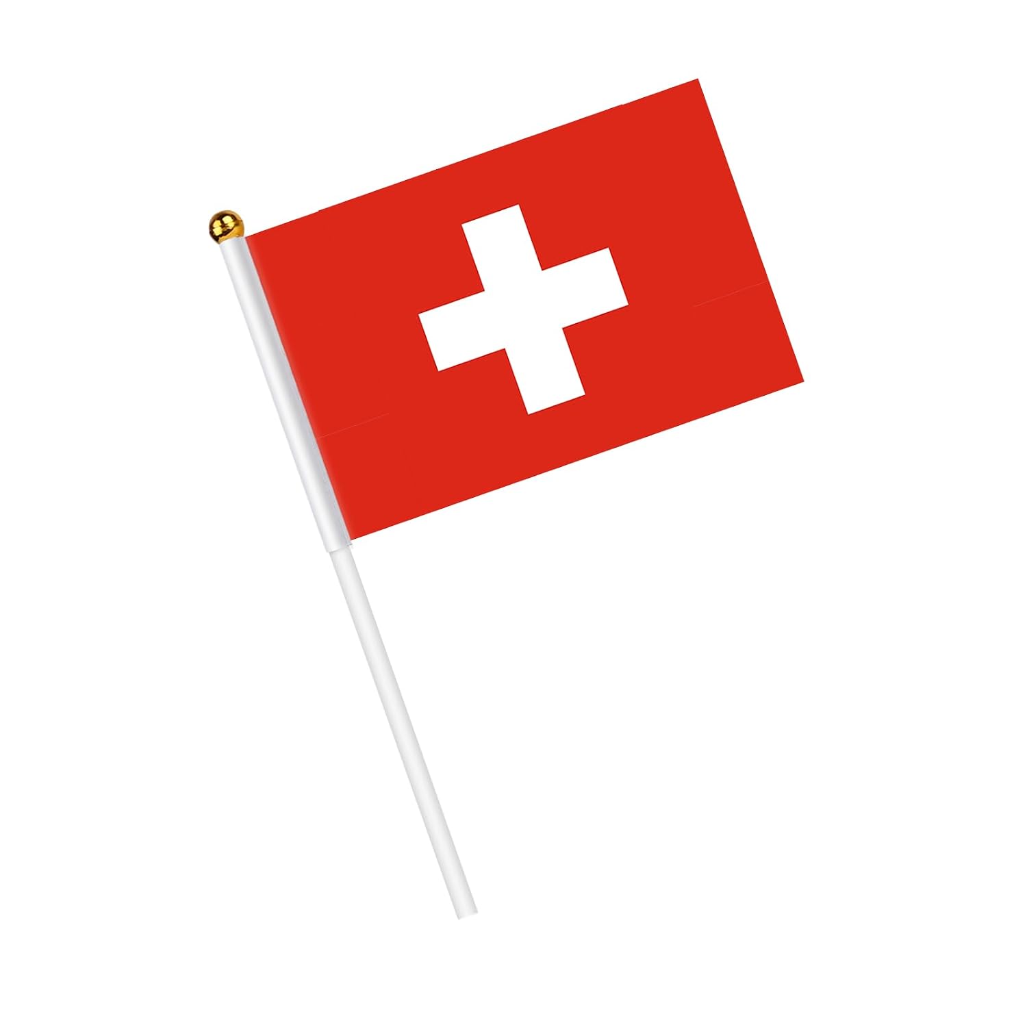 AhfuLife 15 stycken små Israel-flaggor för israelisk dekoration, mini Israel, handhållen flagga med 30 cm vit stolpe för Jom HaAtzma'ut Synagoge, solidaritetsfest, hem, trädgård, bar, dekoration