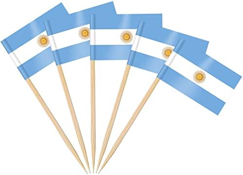 AhfuLife 100/200 st Israels tandpetarflaggor tårtdekorationer, Israels cocktailpinne flagga för smörgås mat cupcake toppers servis, världscupa, festtillbehör, pub, kungligt evenemang dekor (100 st)