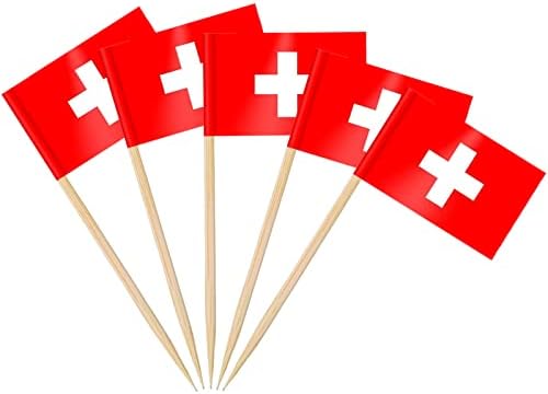 AhfuLife 100/200 st Israels tandpetarflaggor tårtdekorationer, Israels cocktailpinne flagga för smörgås mat cupcake toppers servis, världscupa, festtillbehör, pub, kungligt evenemang dekor (100 st)