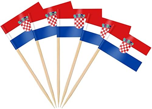 AhfuLife 100/200 st Israels tandpetarflaggor tårtdekorationer, Israels cocktailpinne flagga för smörgås mat cupcake toppers servis, världscupa, festtillbehör, pub, kungligt evenemang dekor (100 st)
