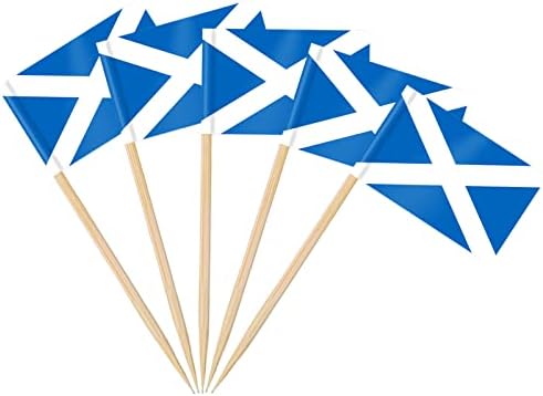 AhfuLife 100/200 st Israels tandpetarflaggor tårtdekorationer, Israels cocktailpinne flagga för smörgås mat cupcake toppers servis, världscupa, festtillbehör, pub, kungligt evenemang dekor (100 st)
