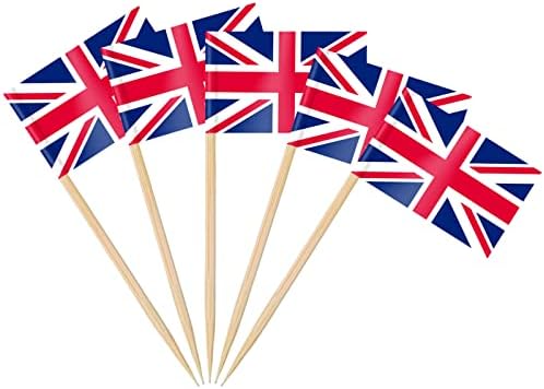 AhfuLife 100/200 st Israels tandpetarflaggor tårtdekorationer, Israels cocktailpinne flagga för smörgås mat cupcake toppers servis, världscupa, festtillbehör, pub, kungligt evenemang dekor (100 st)