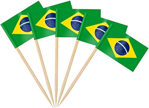 AhfuLife 100/200 st Israels tandpetarflaggor tårtdekorationer, Israels cocktailpinne flagga för smörgås mat cupcake toppers servis, världscupa, festtillbehör, pub, kungligt evenemang dekor (100 st)