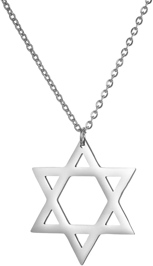 Davidsstjärna halsband för kvinnor hexagram hänge halsband amulett symbo judisk Israel religiös david smycken gåva kvinnor
