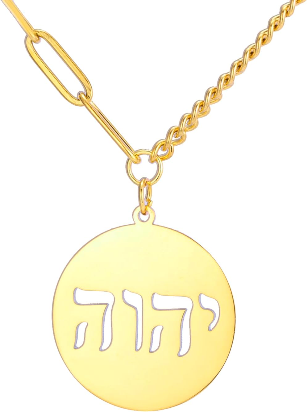 Hebreiska halsband judendom religion trohchai halsband Jehovah hängen hebreiska bibeln gud namn smycken Hanukkah Israel amuletter gåvor kristendom kvinnor män