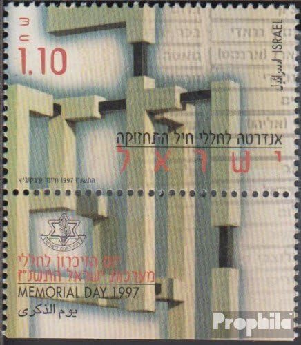 Israel 1422 med Tab (fullständigt utgåva) 1997 fallen-Åminnelse (Frimärken för samlare)