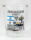 Jerusalem Israel Landmärken och ikoner kollage shotglas