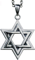 Magen of David Hängsmycke Kvinnor Män Israel Retro Halsband, 31,4 tums kedja