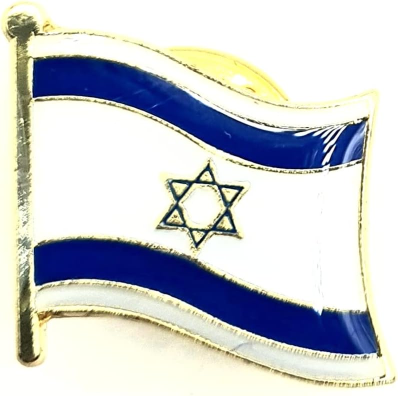Israel israelisk metall emalj land flagga pin emblem, Metall