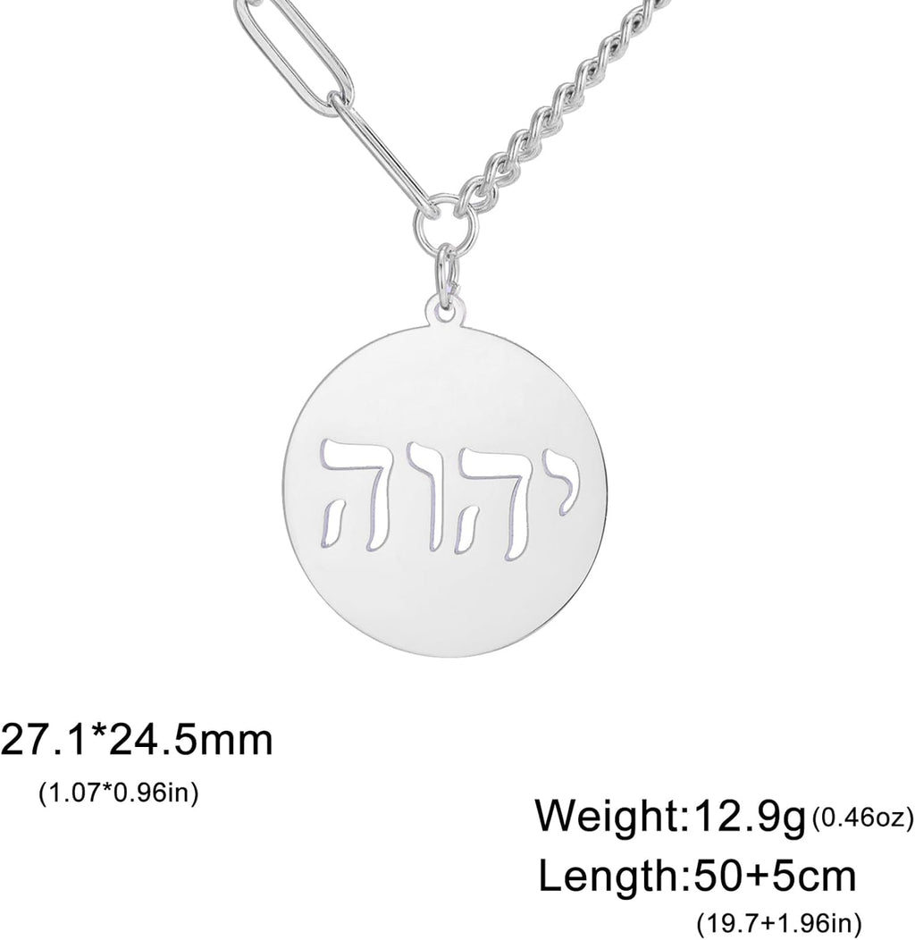 Hebreiska halsband judendom religion trohchai halsband Jehovah hängen hebreiska bibeln gud namn smycken Hanukkah Israel amuletter gåvor kristendom kvinnor män