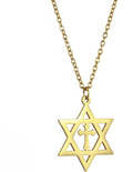 Davidsstjärna halsband för kvinnor hexagram hänge halsband amulett symbo judisk Israel religiös david smycken gåva kvinnor