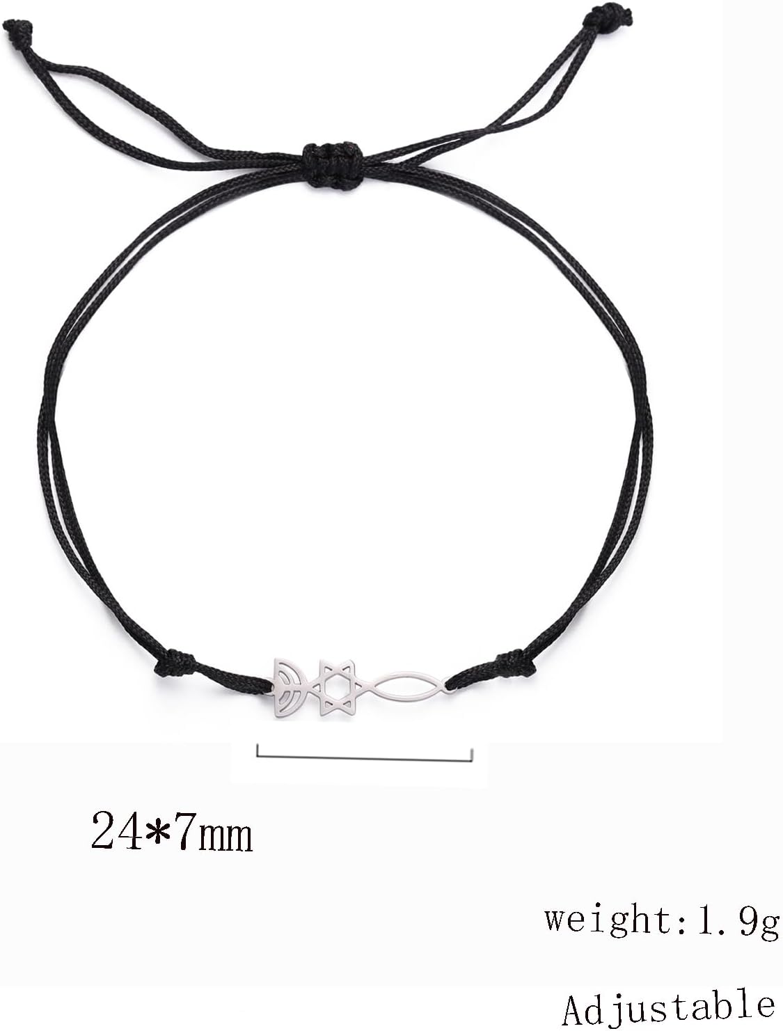 UNIFT Judisk Davidsstjärna ljusstake armband för kvinnor rostfritt stål retro israel ljusstake davidsstjärna armband Hanukkah smycken