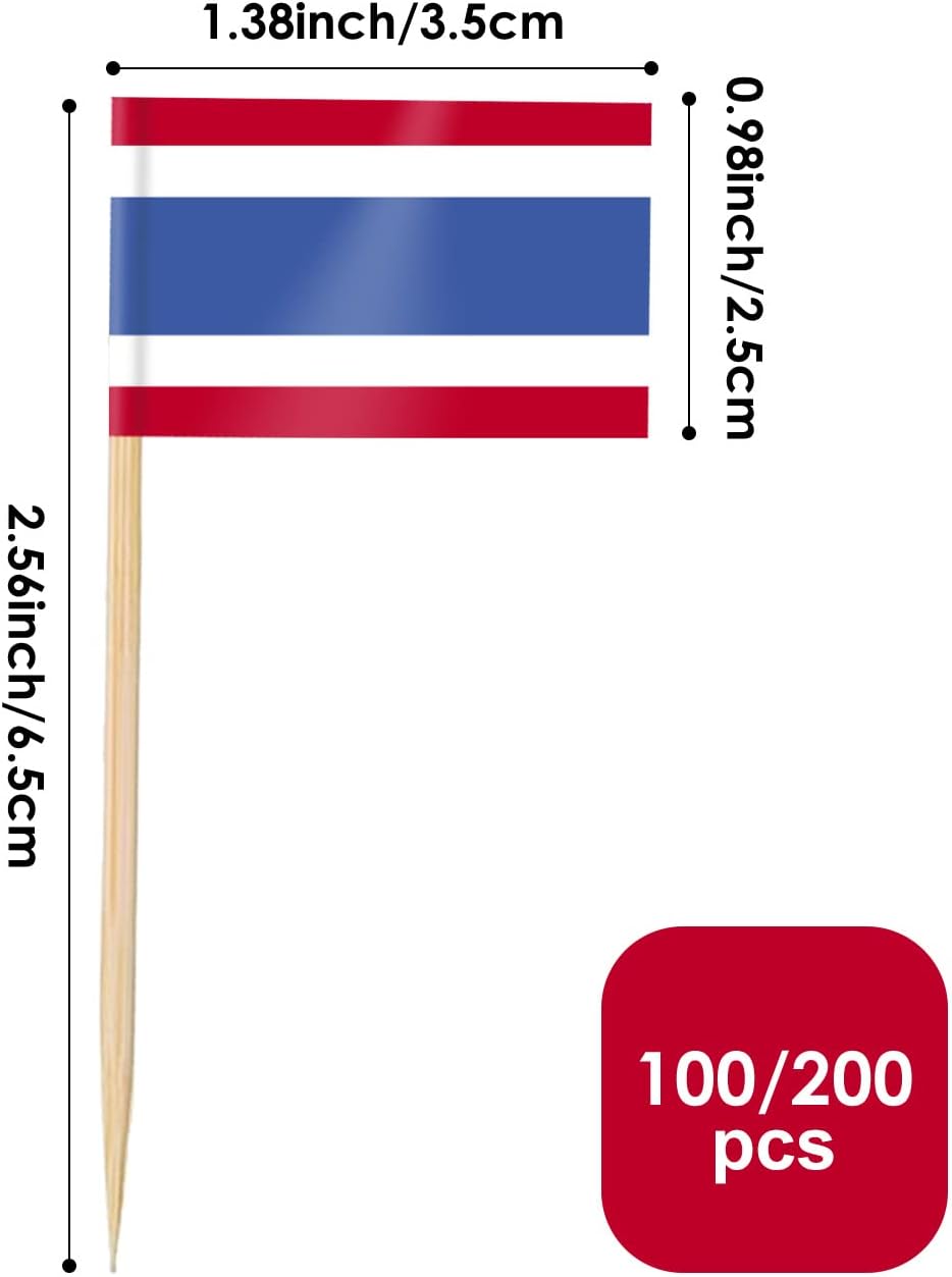 AhfuLife 100/200 st Israels tandpetarflaggor tårtdekorationer, Israels cocktailpinne flagga för smörgås mat cupcake toppers servis, världscupa, festtillbehör, pub, kungligt evenemang dekor (100 st)