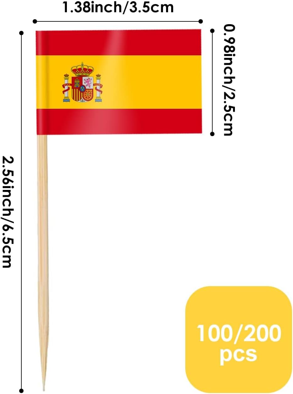 AhfuLife 100/200 st Israels tandpetarflaggor tårtdekorationer, Israels cocktailpinne flagga för smörgås mat cupcake toppers servis, världscupa, festtillbehör, pub, kungligt evenemang dekor (100 st)