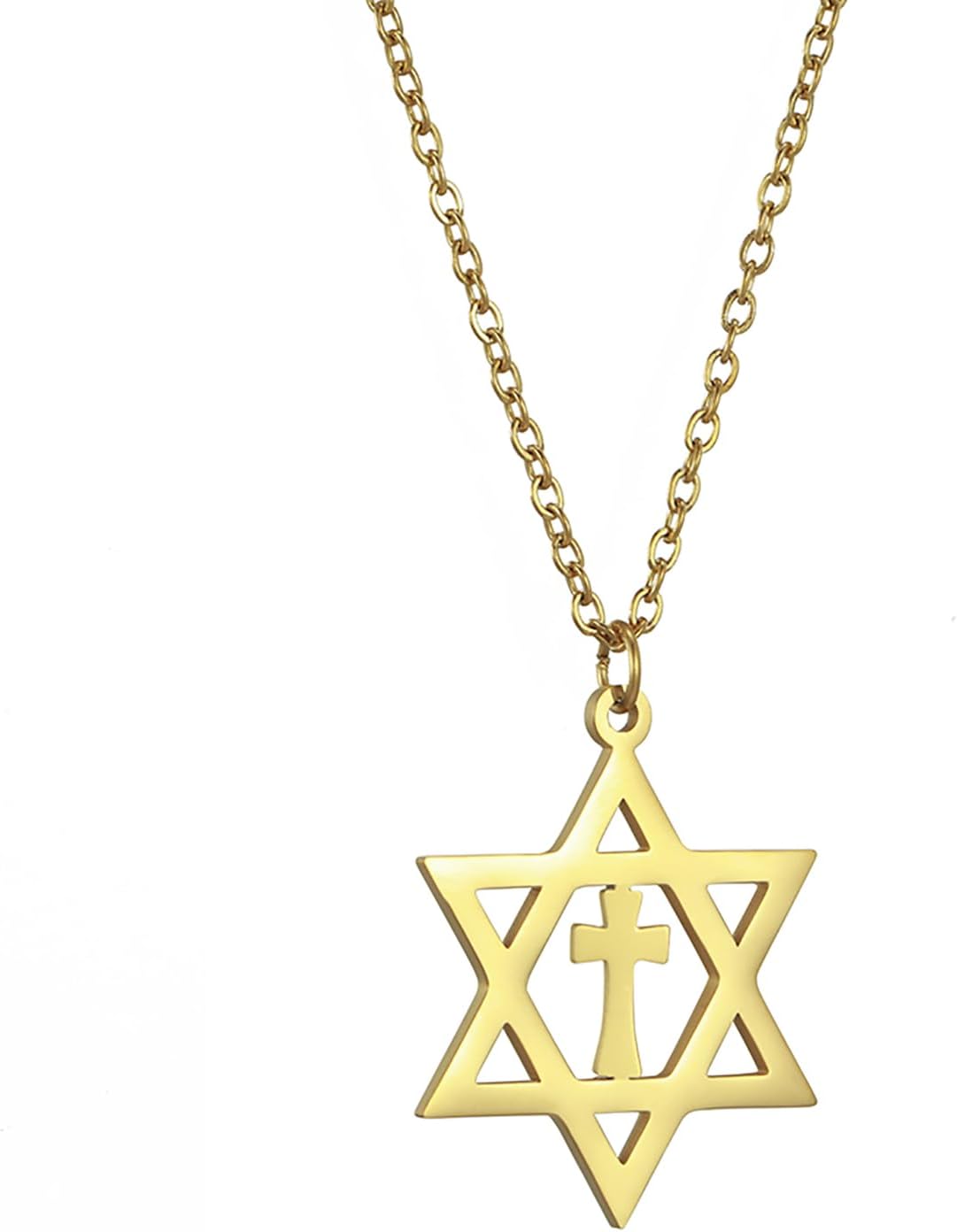 Davidsstjärna halsband för kvinnor hexagram hänge halsband amulett symbo judisk Israel religiös david smycken gåva kvinnor