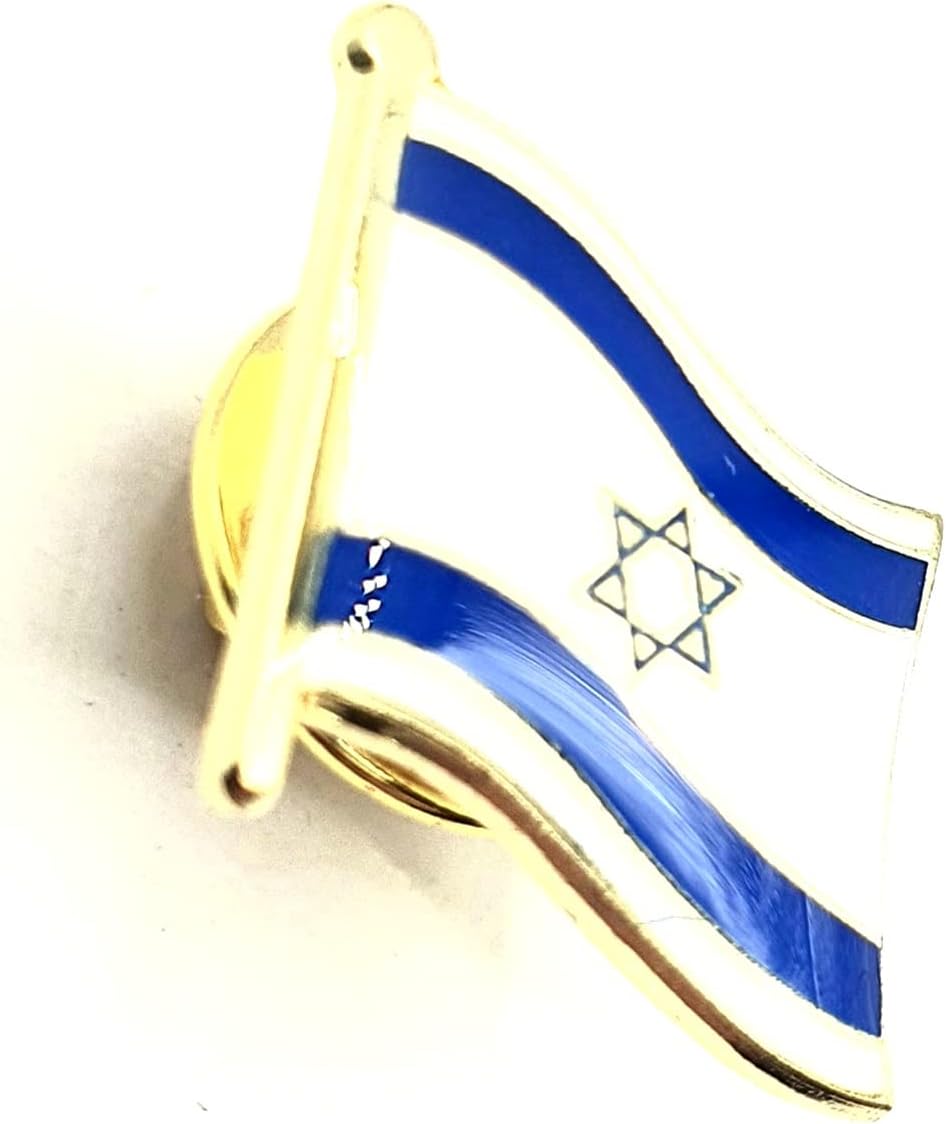 Israel israelisk metall emalj land flagga pin emblem, Metall