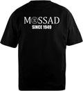 Mossad Israel Oversized Bomullssvart Unisex T-Shirt Oversized Cotton Black Unisex T-Shirt