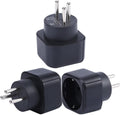 Europe to Israel Plug Adapter, EU Schuko-Kontakt Passar till Israeliskt Uttag, Europeiskt/Tyskland/Sverige Typ C/E/F Plugg till Typ H Resekontakt Converter (1 del)