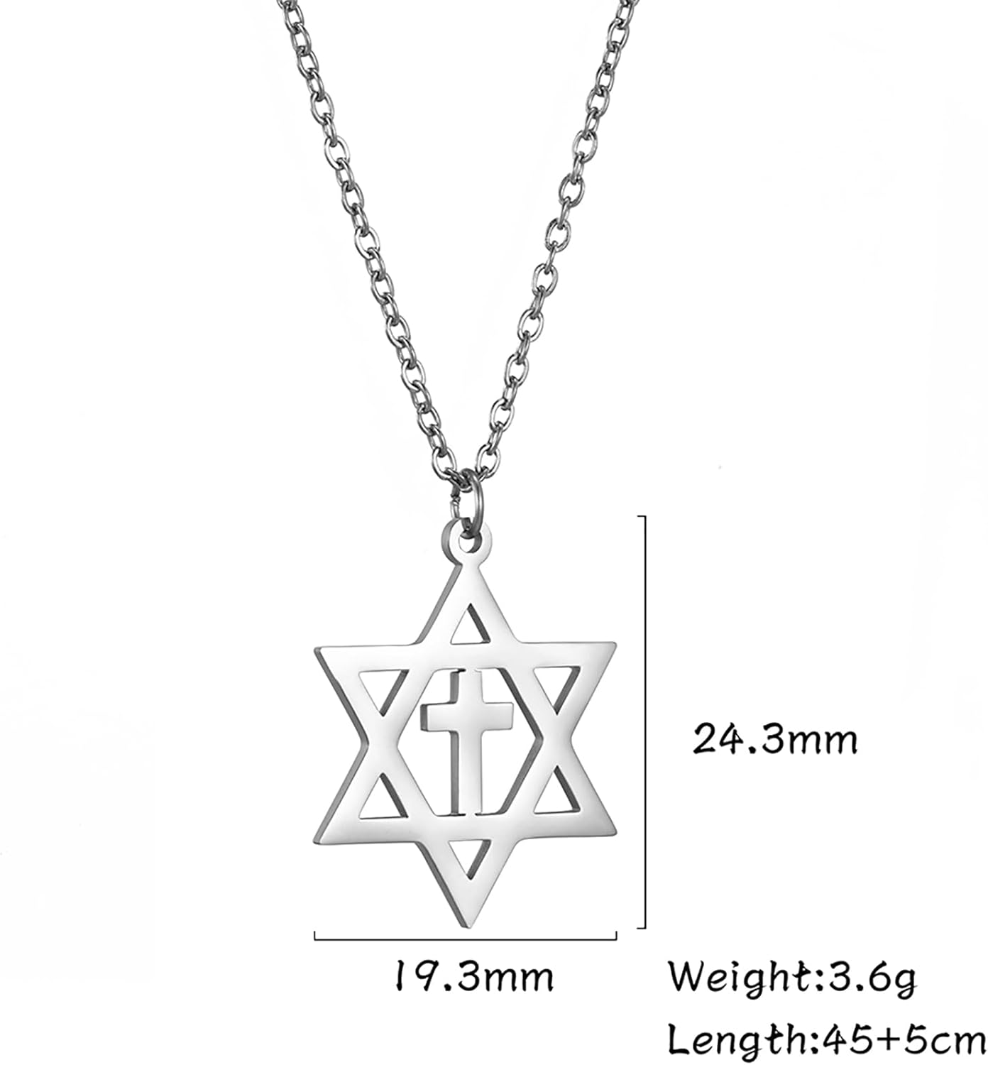 Davidsstjärna halsband för kvinnor hexagram hänge halsband amulett symbo judisk Israel religiös david smycken gåva kvinnor