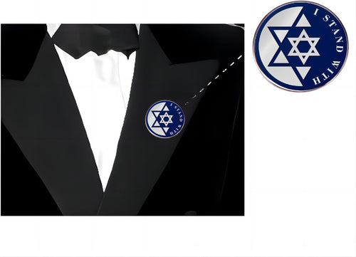 4 st israeliska flaggstift, Israel sexstjärniga flaggstift, Israel stöder broscher, One size, Metall, ingen ädelsten