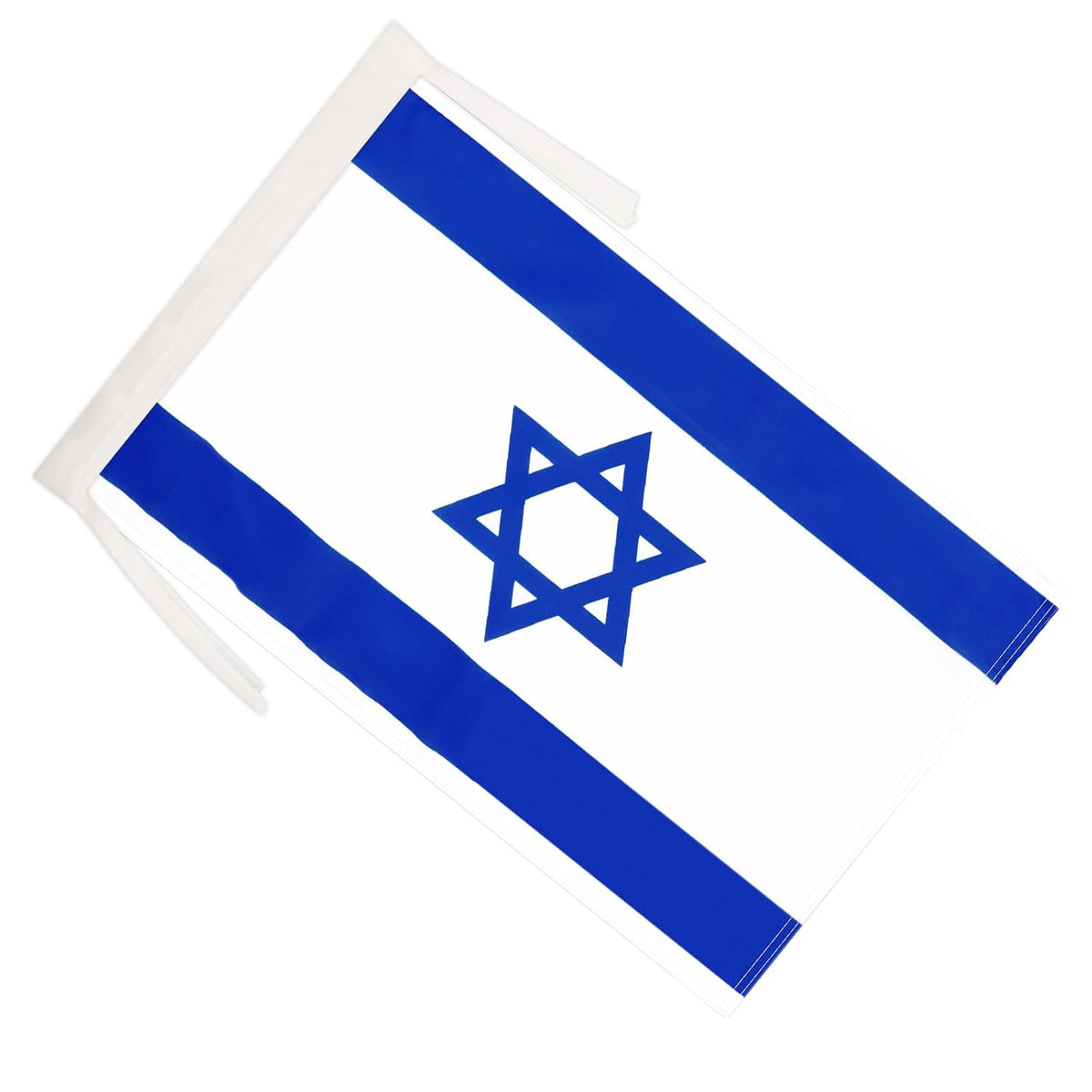 Israels flagga 45 cm x 30 cm snören – israeliska – judiska små flaggor 30 x 45 cm – banner 18 x 12 tum – AZ flagga