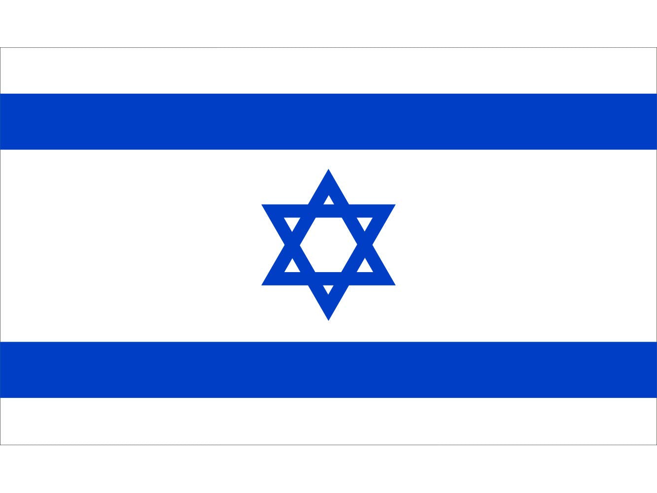 Oedim Israels flagga 85x1,50cm | Förstärkt och med punktstycken | Flagga med 2 metallgenomföringar och vattentät