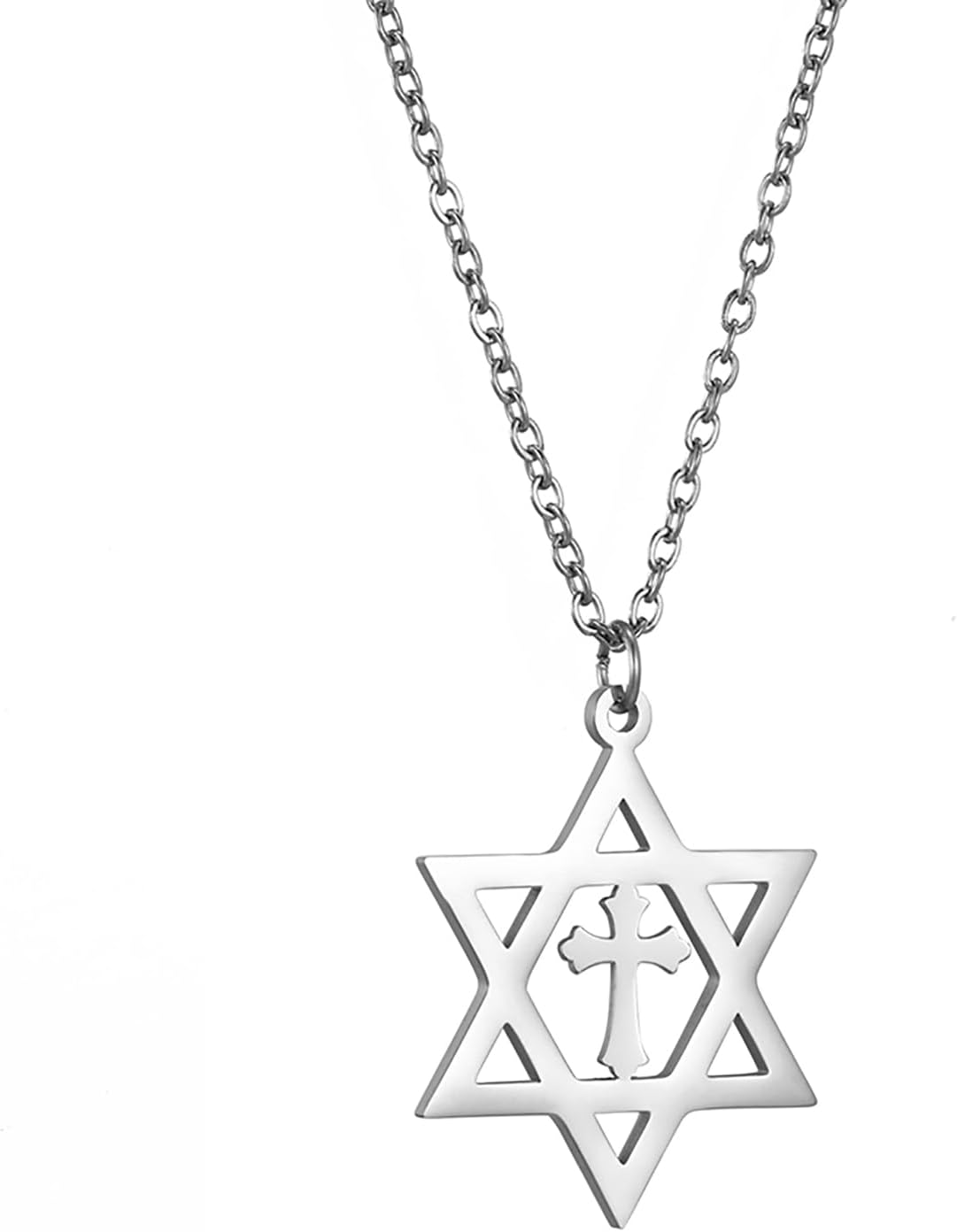 Davidsstjärna halsband för kvinnor hexagram hänge halsband amulett symbo judisk Israel religiös david smycken gåva kvinnor