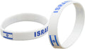 Israels flagga armband 2 st silikonarmband med landsflagga gummi israel armband Isael armband för vuxna tonåringar 20 cm, En storlek, gummi, Ingen ädelsten