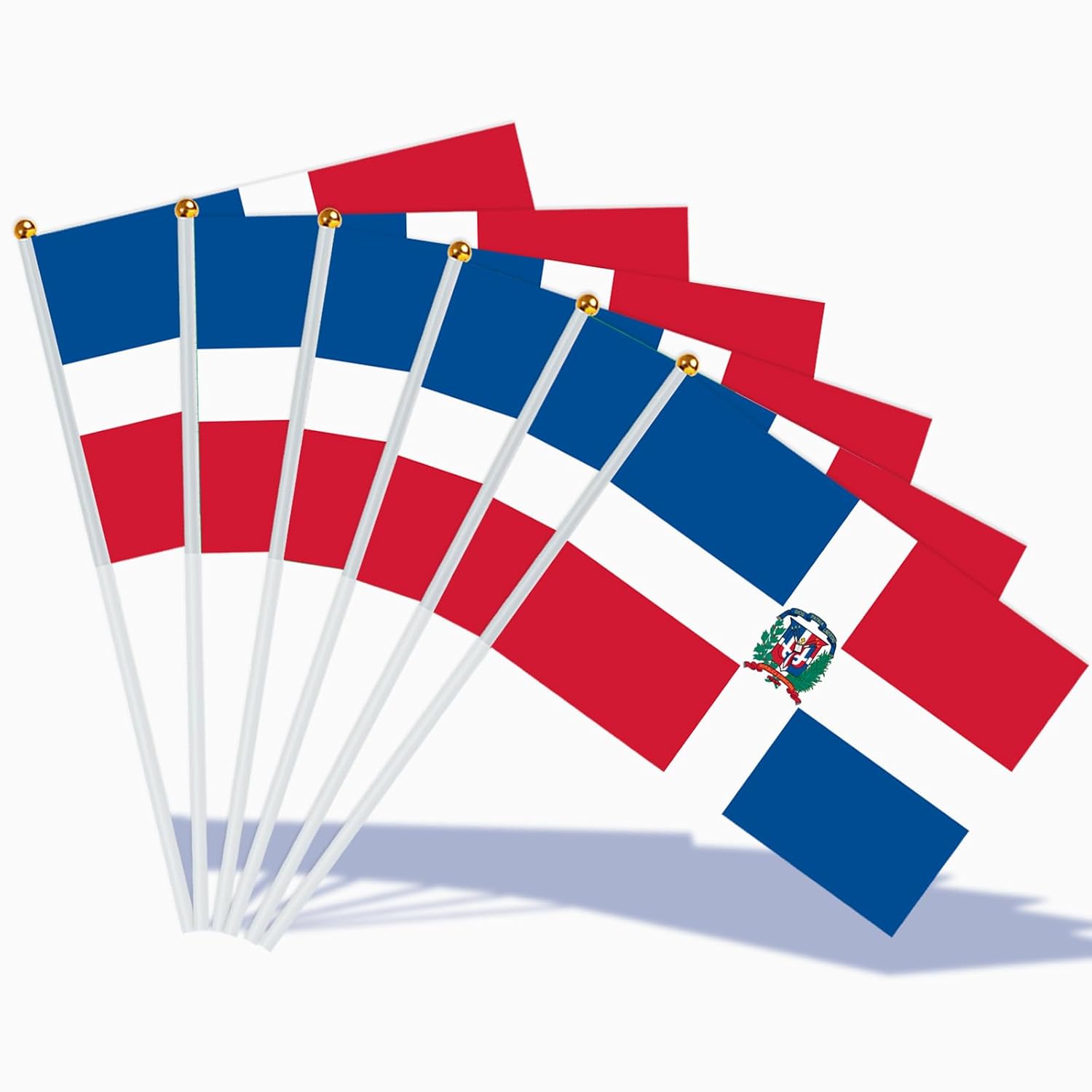 AhfuLife 15 stycken små Israel-flaggor för israelisk dekoration, mini Israel, handhållen flagga med 30 cm vit stolpe för Jom HaAtzma'ut Synagoge, solidaritetsfest, hem, trädgård, bar, dekoration