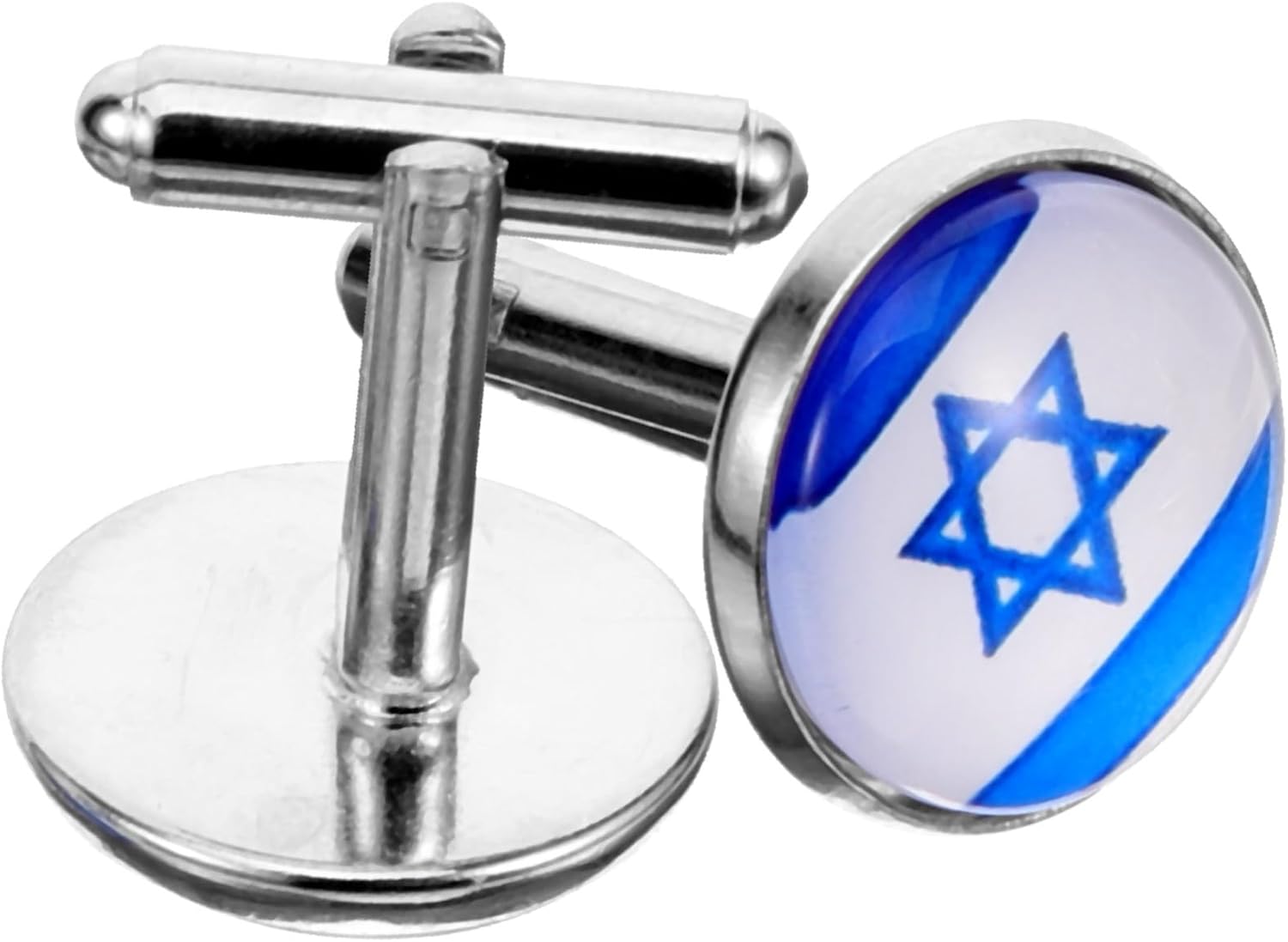PACKOVE 1par Israel Flag Cufflinks För Kostym Unik Design Hantverk Stilig Accessoar För Formella Tillfällen Och Vardagskläder