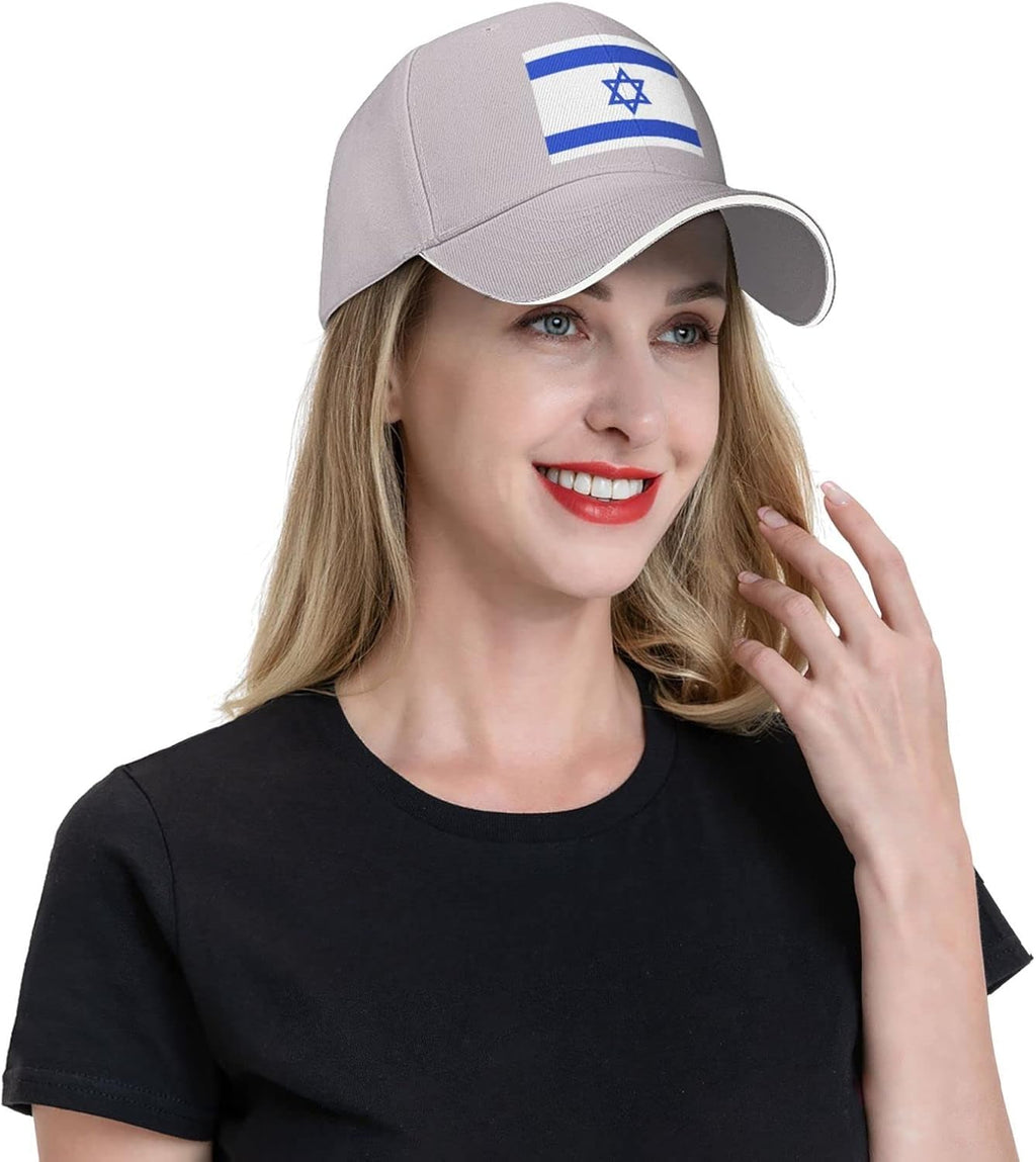 Israels flagga  hattar justerbar svart basebollkeps för män kvinnor utomhussport pappa hatt, Svart