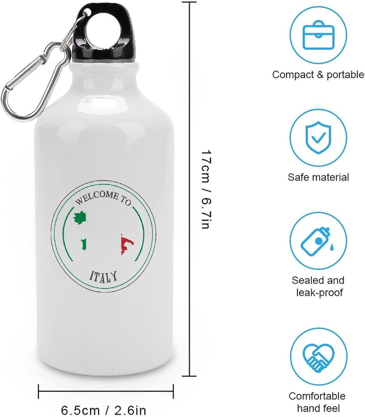 Welocme to Israel 20 oz vakuumisolerad sport vattenflaska Israels nationella flagga vattenflaska för ridning camping sport träning och utomhussport flaska