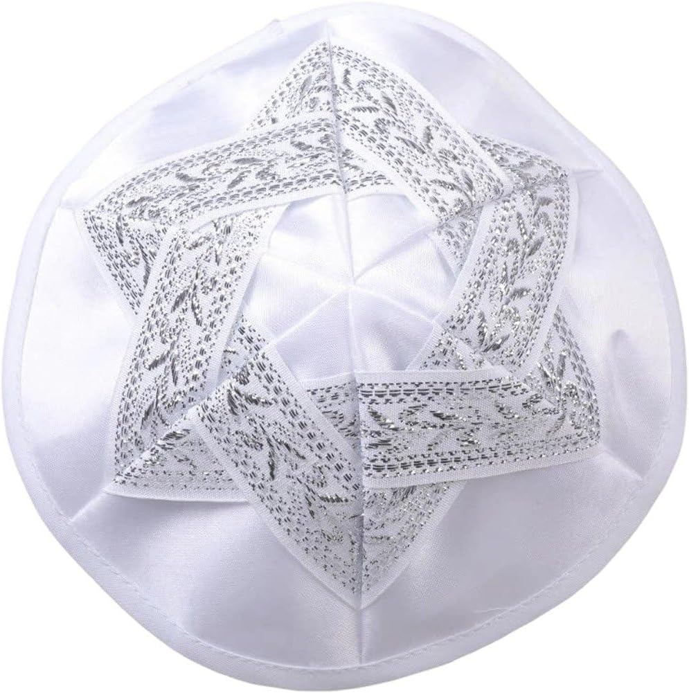 Davidstjärna kippa, lätt polyesterkippa, israel-mössa, judaica-skallemössa, traditionell judisk huvudbonad för böner