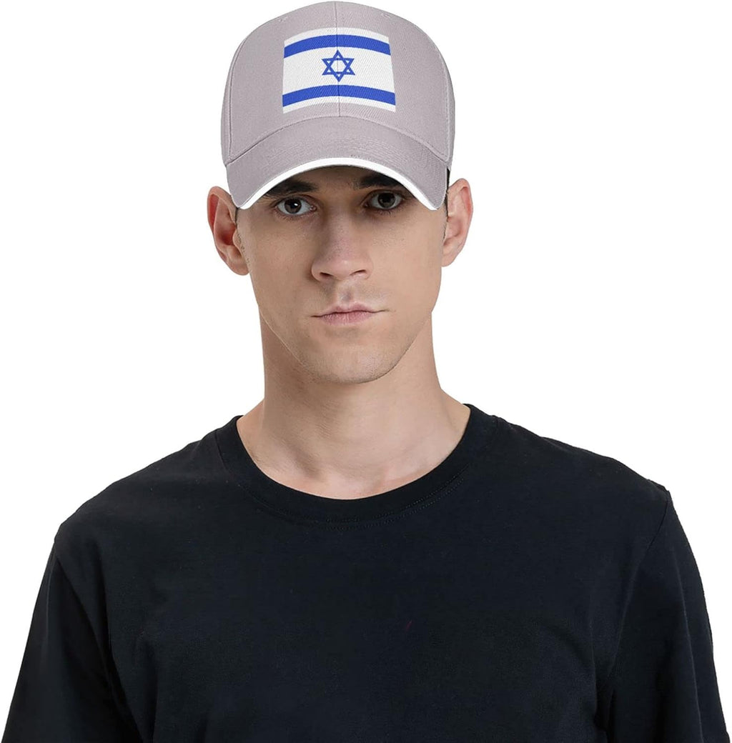 Israels flagga  hattar justerbar svart basebollkeps för män kvinnor utomhussport pappa hatt, Svart