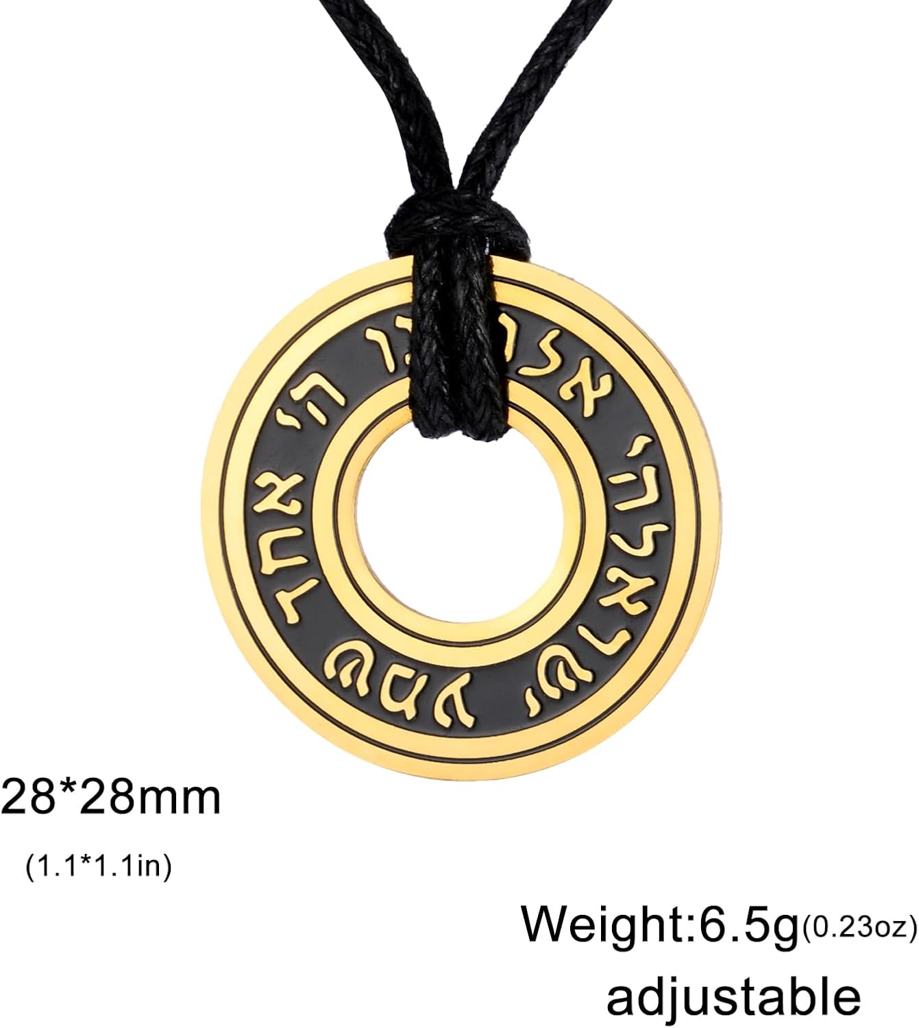 LIKGREAT Shema Yisrael halsband judisk shema hebreisk bön halsband rostfritt stål judisk tro Israel religiöst skydd smycken