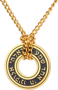 LIKGREAT Shema Yisrael halsband judisk shema hebreisk bön halsband rostfritt stål judisk tro Israel religiöst skydd smycken