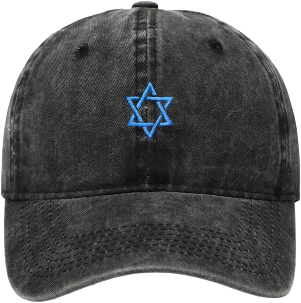 Justerbara basebollkepsar med broderade israel-flaggor andningsbar bomull solsäker hatt för daglig användning sportaktivitet