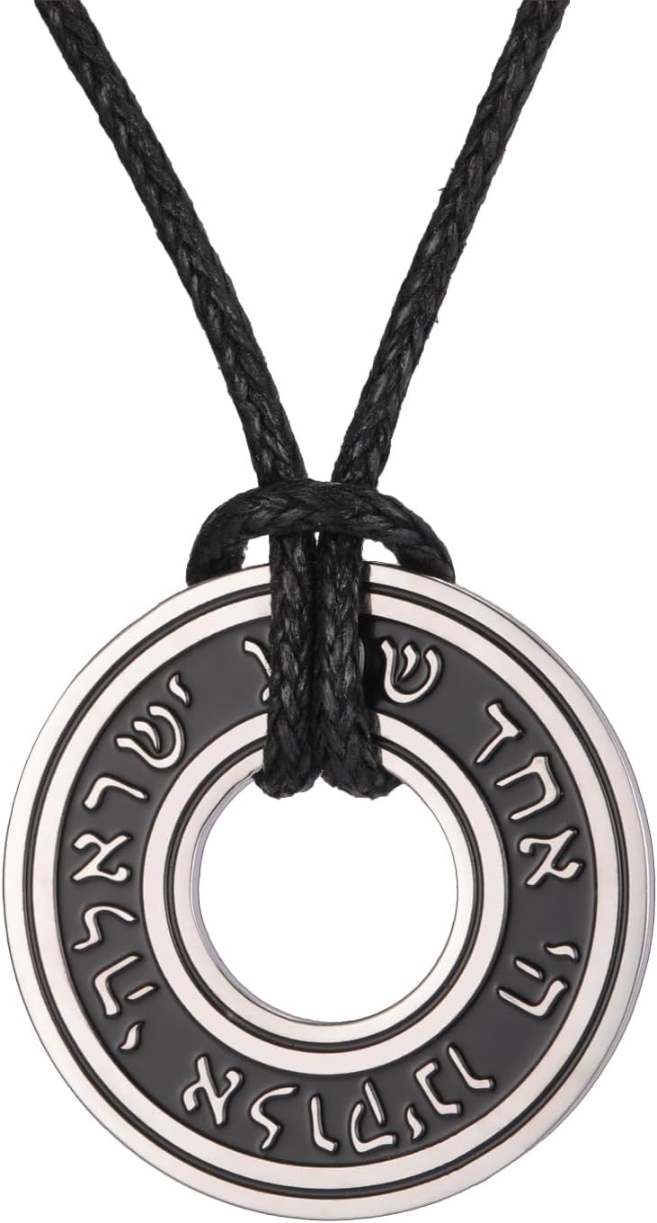 LIKGREAT Shema Yisrael halsband judisk shema hebreisk bön halsband rostfritt stål judisk tro Israel religiöst skydd smycken