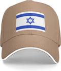 Israels flagga israelit lastbilschaufför hattar justerbar svart basebollkeps för män kvinnor utomhussport pappa hatt, Brun