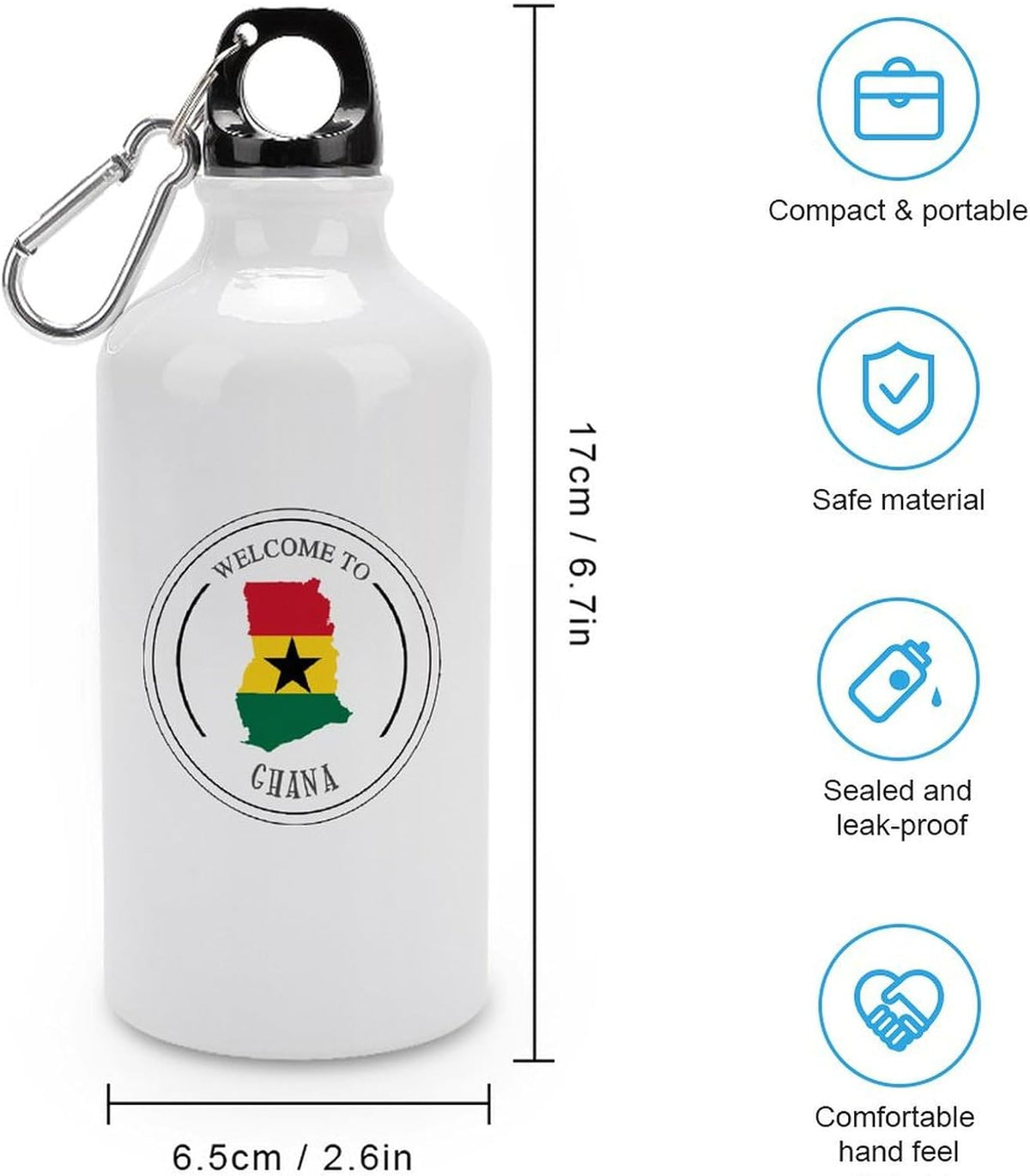 Welocme to Israel 20 oz vakuumisolerad sport vattenflaska Israels nationella flagga vattenflaska för ridning camping sport träning och utomhussport flaska