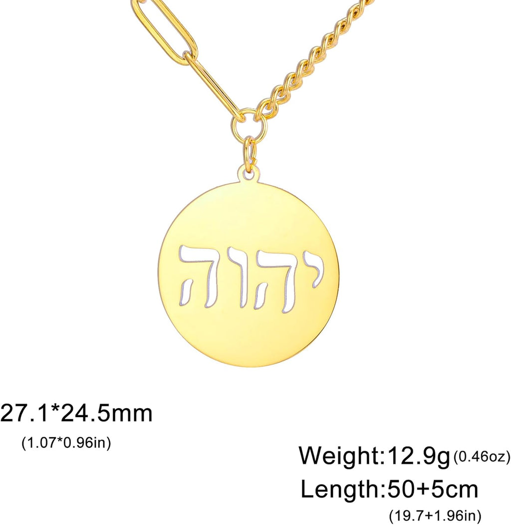 Hebreiska halsband judendom religion trohchai halsband Jehovah hängen hebreiska bibeln gud namn smycken Hanukkah Israel amuletter gåvor kristendom kvinnor män
