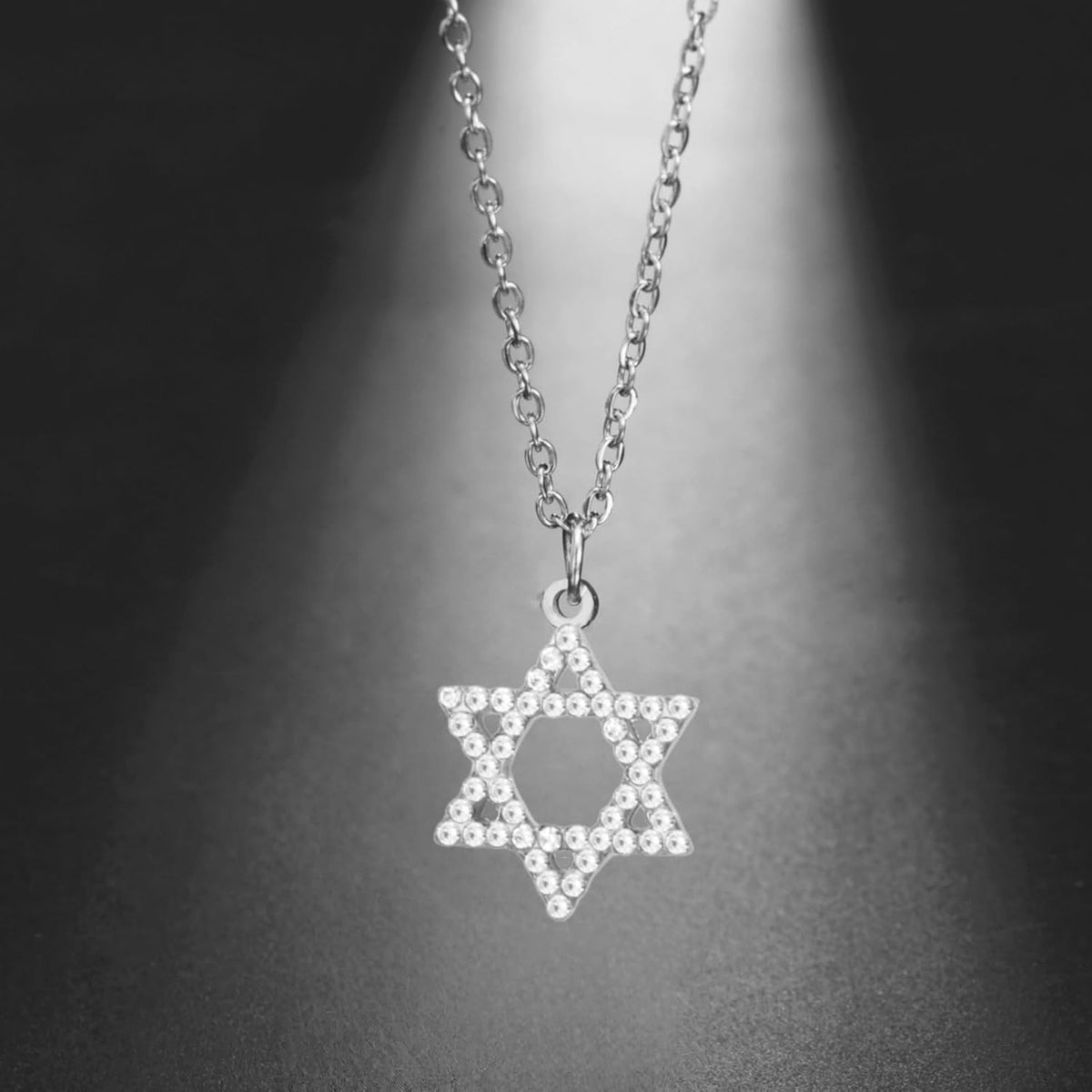 VASSAGO Halsband med davidsstjärnan, talisman, rostfritt stål, hänge, judisk sexkant, israelitiskt smycke för män