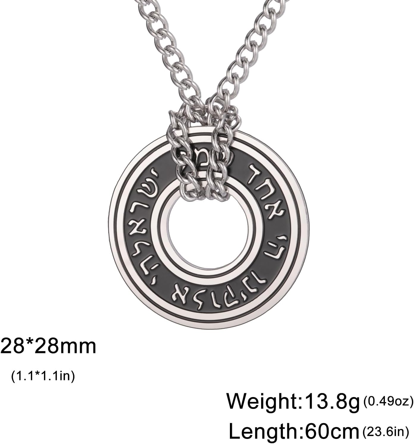 LIKGREAT Shema Yisrael halsband judisk shema hebreisk bön halsband rostfritt stål judisk tro Israel religiöst skydd smycken