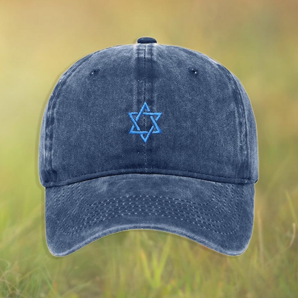 Justerbara basebollkepsar med broderade israel-flaggor andningsbar bomull solsäker hatt för daglig användning sportaktivitet