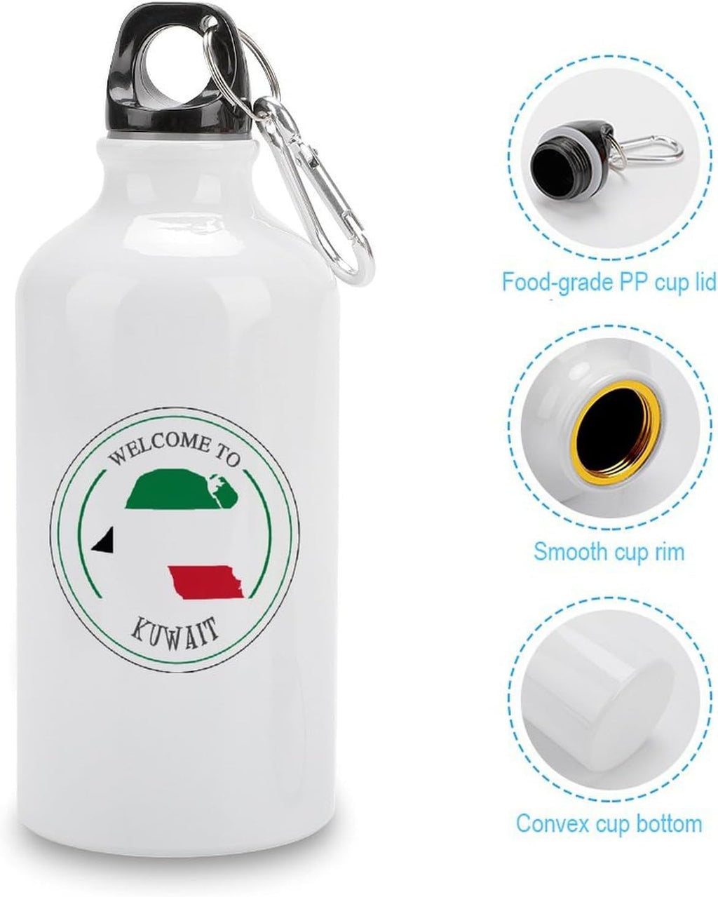 Welocme to Israel 20 oz vakuumisolerad sport vattenflaska Israels nationella flagga vattenflaska för ridning camping sport träning och utomhussport flaska