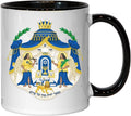 Israels vapensköld 3 keramisk te kaffemugg svart