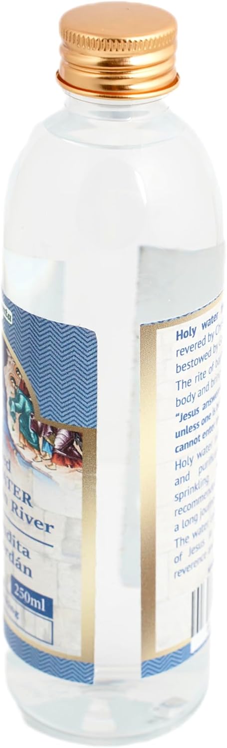 Välsignad autentisk flaska med heligt vatten 250 ml souvenir från Jerusalem heliga landet Israel certifikat gåva spirituell Tierra Sagrada kristen