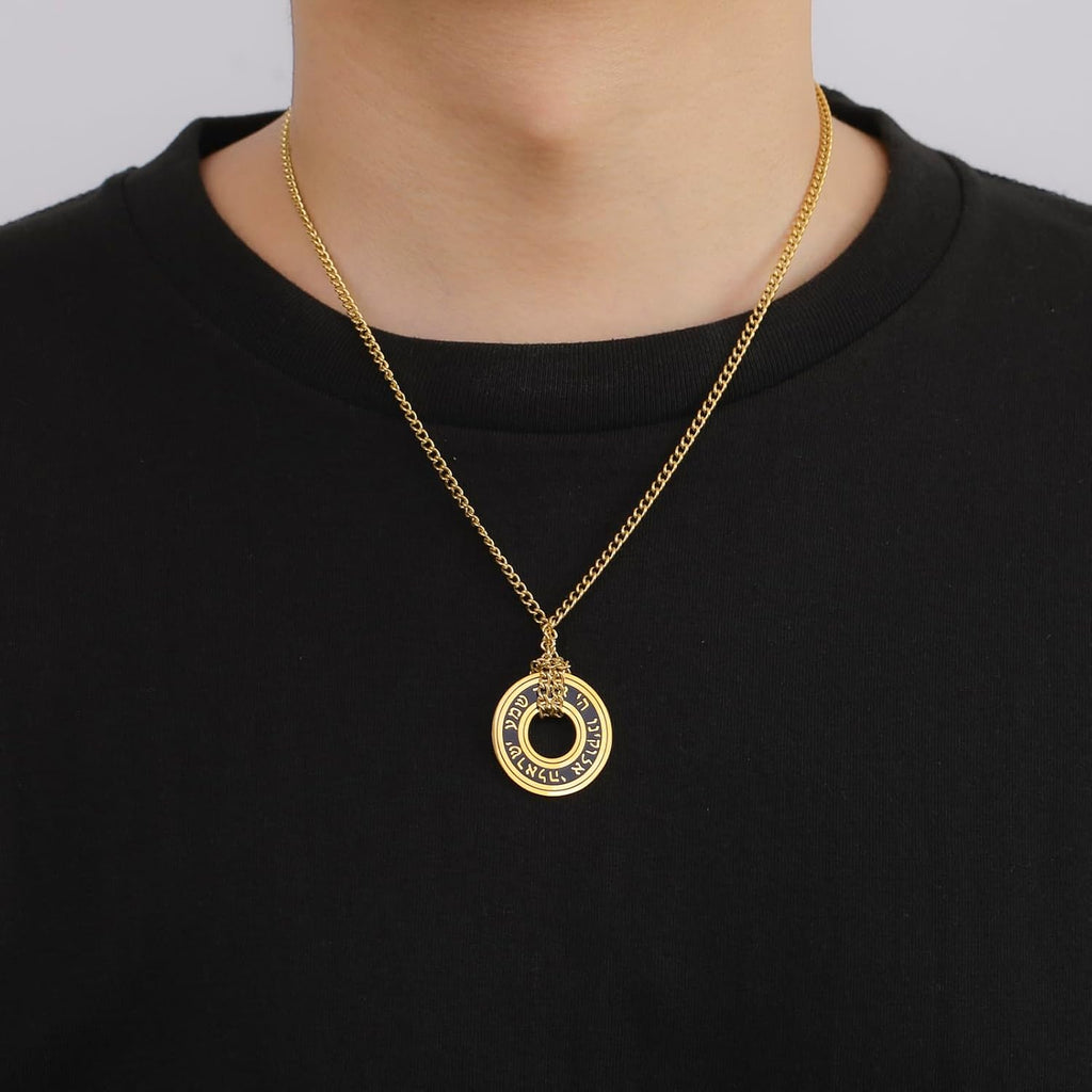 LIKGREAT Shema Yisrael halsband judisk shema hebreisk bön halsband rostfritt stål judisk tro Israel religiöst skydd smycken