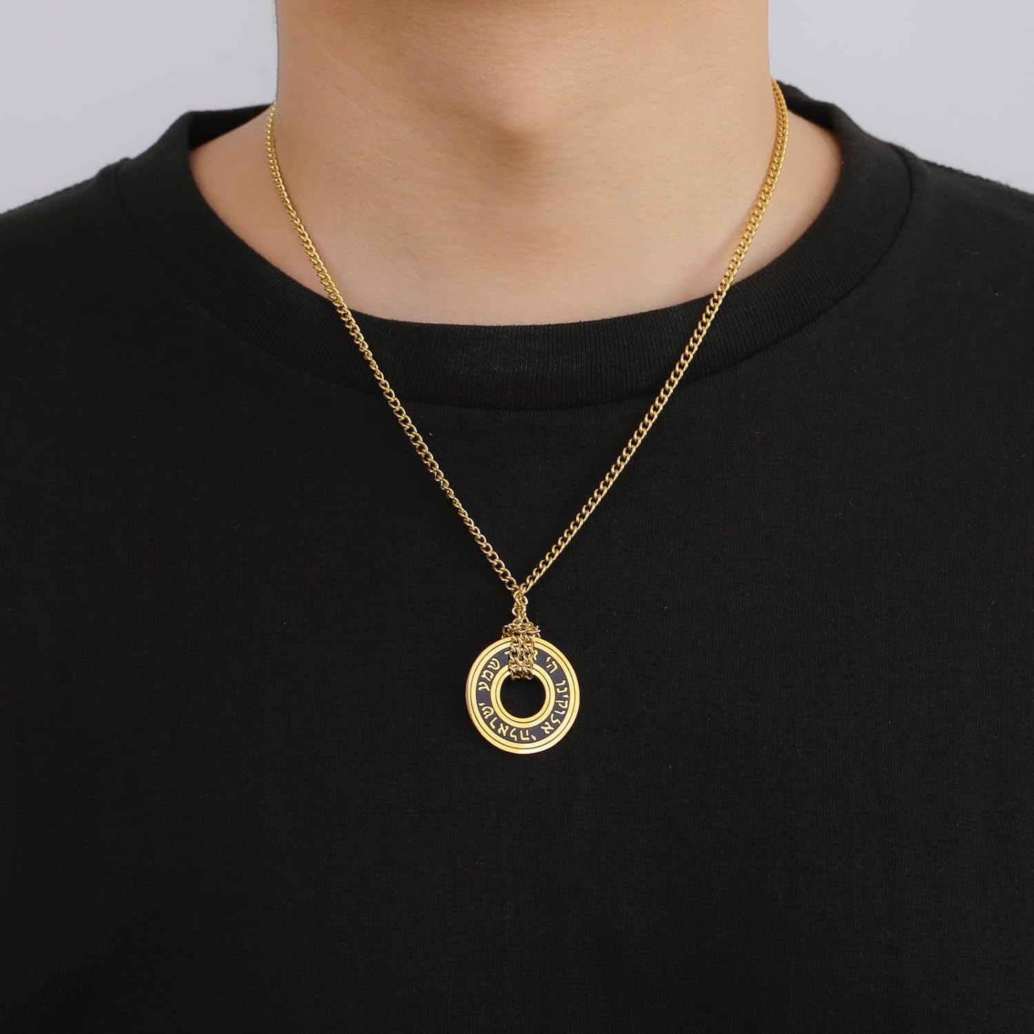 LIKGREAT Shema Yisrael halsband judisk shema hebreisk bön halsband rostfritt stål judisk tro Israel religiöst skydd smycken